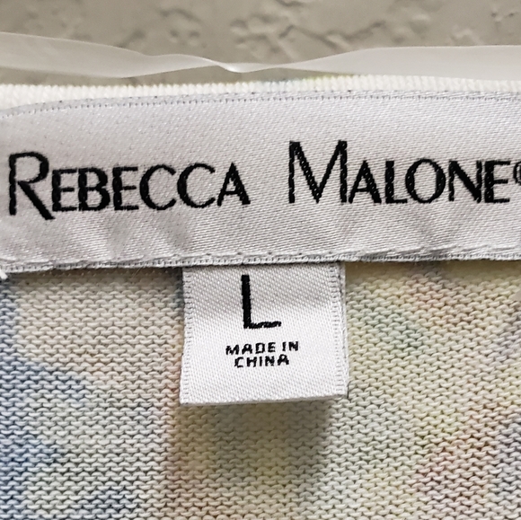 NWT Rebecca Malone High Low Sz L Holiday Top - Picture 7 of 7